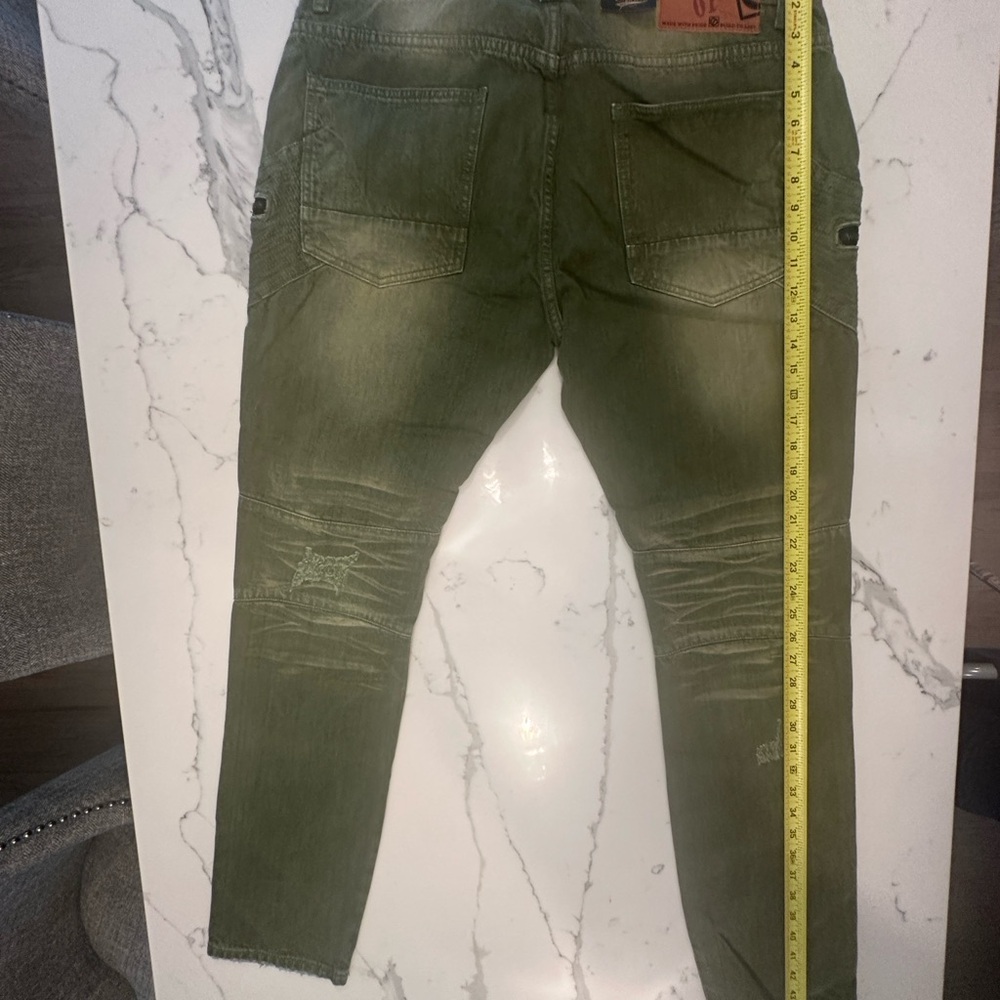 NYC Men's Forest Green Skinny Jeans